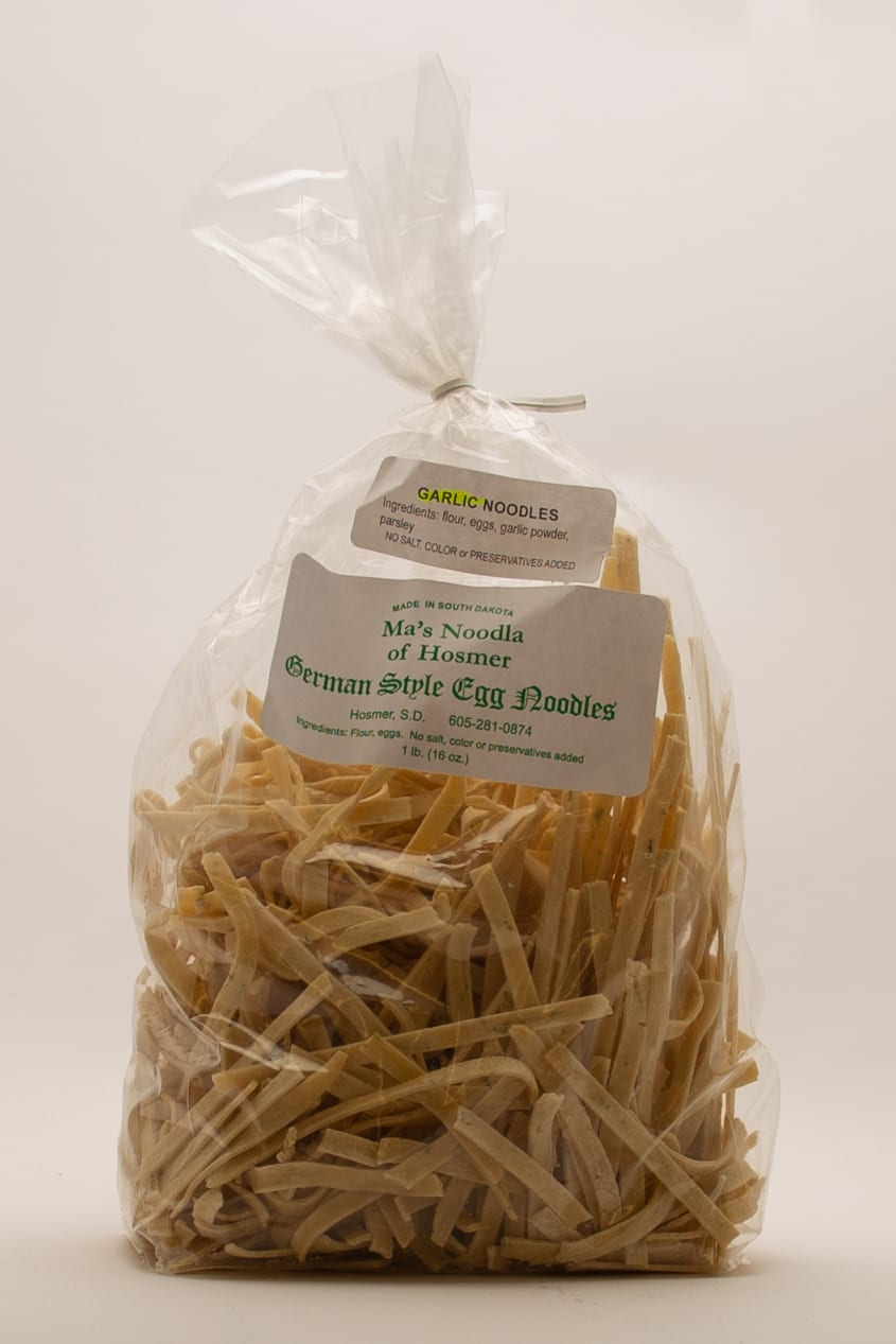 German Style Hosmer Egg Noodles Garlic South Dakota Popcorn Company